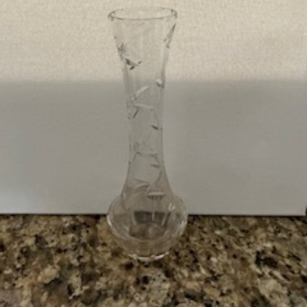 Antique Edal Kristall Handgeschliffen Vase